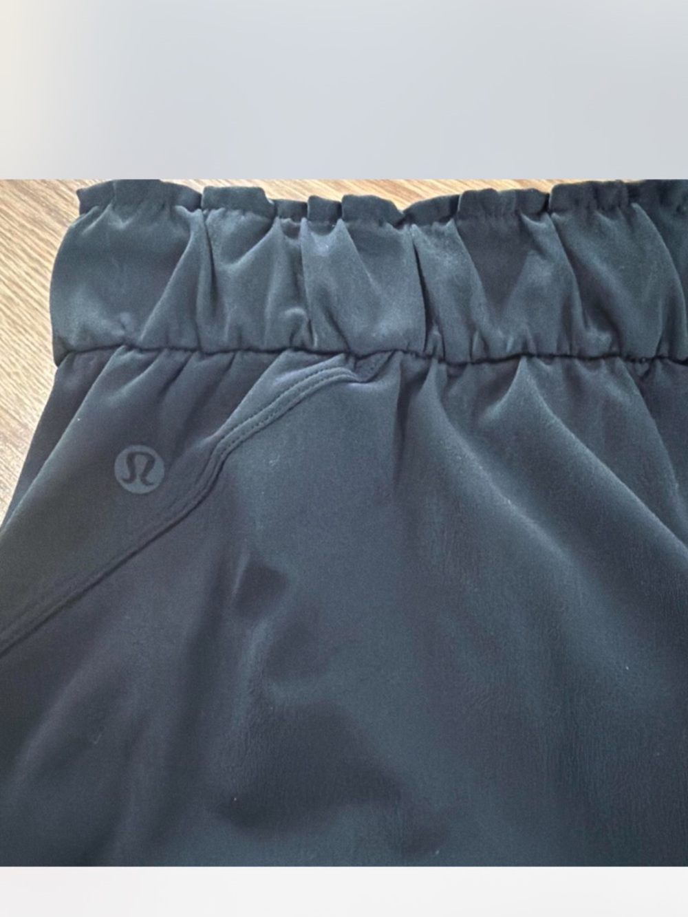 Lululemon Black Athletic pants with Ruched Waistband